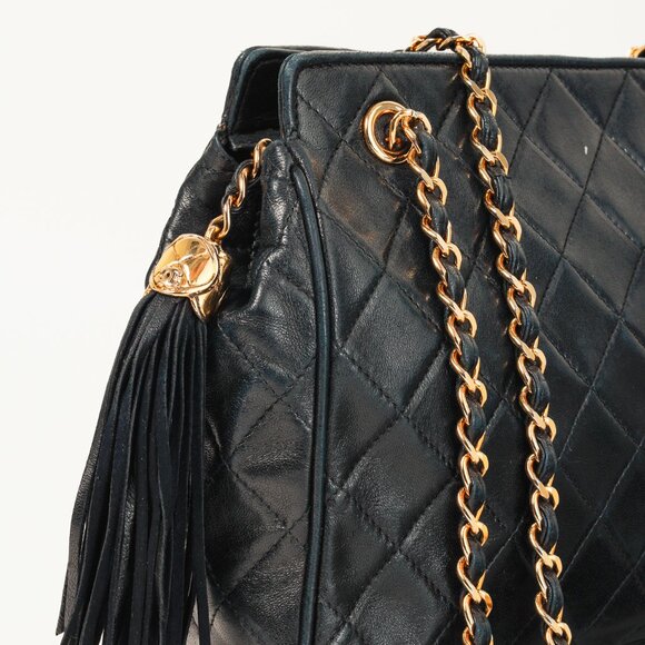 Chanel Vintage Quilted Leather Fringe-Tassel Shoulder Bag - Picture 8 of 11